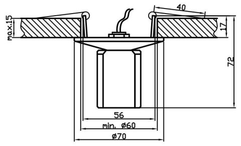 Oprawa stropowa stała chrom kryształ oczko SK-17 2268883
