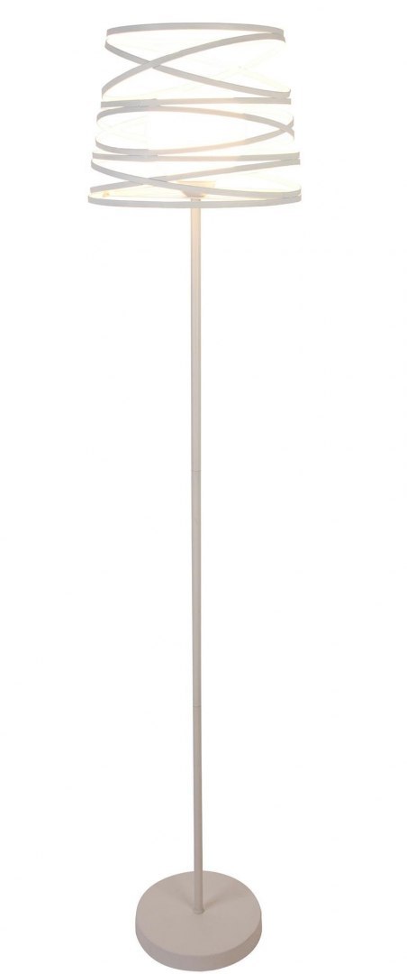 Lampa podłogowa metalowa biała + szklany klosz Akita Ledea 50601063
