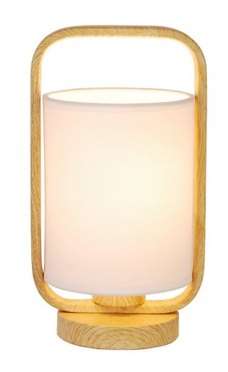 Lampa stołowa Isumi 260mm Ledea 50501043 E27 40W metal, klosz tkanina jasne drewno