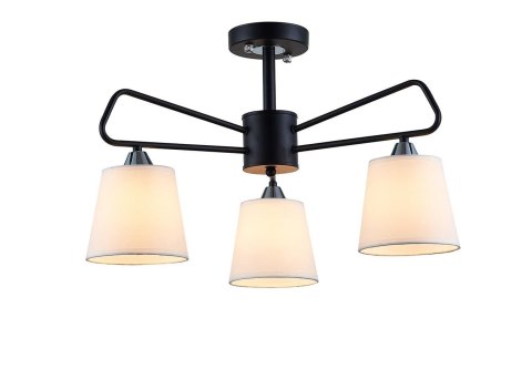 Lampa sufitowa czarno-biała metalowa Morley Ledea 50203091