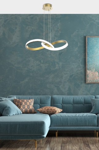 Lampa wisząca biało-złota LED 4000K Paros A0025-310