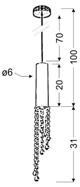 Lampa wisząca chromowa LED GU10 3W Duero Candellux 31-25241-Z