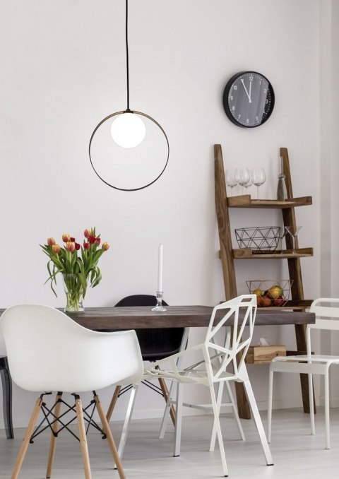 Lampa wisząca czrna okrągła Tula