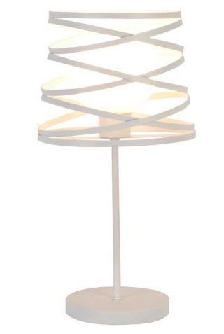 Lampka stołowa biała metalowa + szklany klosz Akita Ledea 50501062