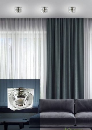 Oprawa stropowa bezbarwna LED 3W szkło kwadrat SS-32 Candellux 2228808