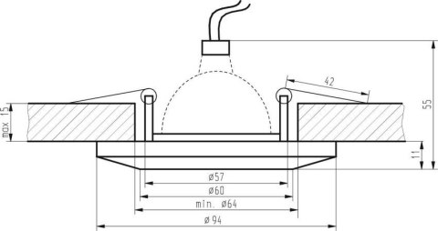 Oprawa stropowa okrągła stała chrom/zielona SS-10 2230422