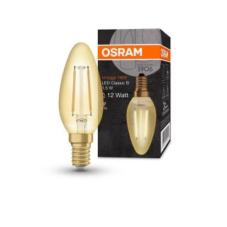 Żarówka led E14 1,5w 120lm 2400K vintage B12 świeca Osram