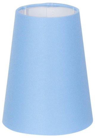 Abażur niebieski stożek 15x12cm E14 tkanina/PCV Cone Candellux 77-10490