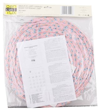 Abażur papierowy różowy w kropki kula 35cm Kokon Candellux 70-94028