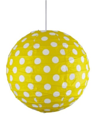 Abażur papierowy żółty w kropki kula 40cm Kokon Candellux 70-76178
