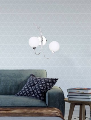 Kinkiet podwójny chromowy lampa ścienna 2x40W Agapant 22-03317
