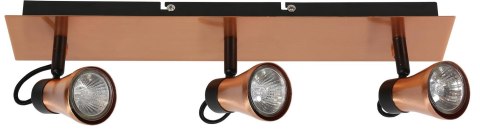 Lampa sufitowa listwa czarna + miedziana 3x50W GU10 bez żarówki Angus Candellux 93-60525