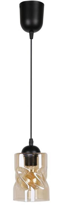 Lampa wisząca szklana czarna/bursztynowa Felis 31-00156