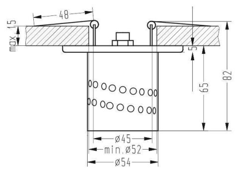 Oprawa stropowa aluminiowa 3W biała LED SMD 230V SA-11 Candellux 2255132
