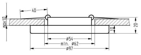 Oprawa stropowa bursztynowa LED 5W SAK-04 2240305