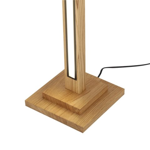Alset lampa podłogowa drewno +czarny 1x18w led