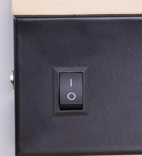 Anet lampa kinkiet drewniany+czarny z półką 4000k