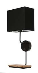 Keto kinkiet czarny 1x40w e14 Abażur z włącznikiem