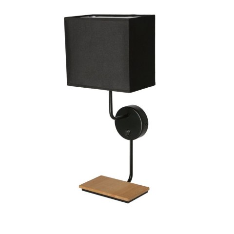 Keto kinkiet czarny 1x40w e14 Abażur z włącznikiem