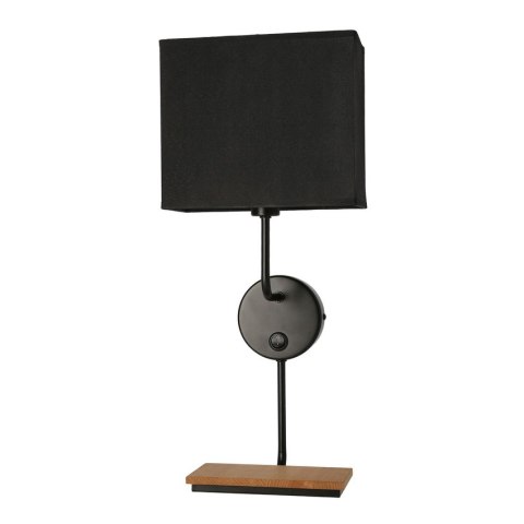 Keto kinkiet czarny 1x40w e14 Abażur z włącznikiem