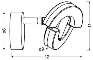 Kinkiet chrom LED lampa ścienna Morris 91-67470