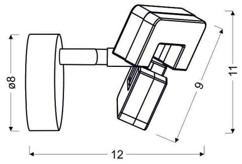 Kinkiet chrom LED lampa ścienna Mort 91-67487