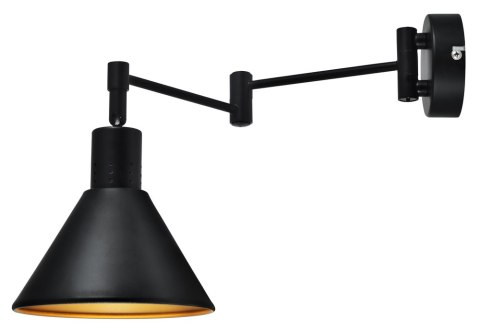 LAMPA ŚCIENNA LOFT KINKIET REGULOWANY DO SALONU SYPIALNI CZARNY Copenhagen