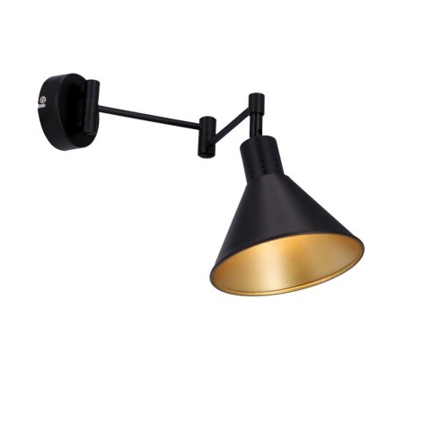 LAMPA ŚCIENNA LOFT KINKIET REGULOWANY DO SALONU SYPIALNI CZARNY Copenhagen