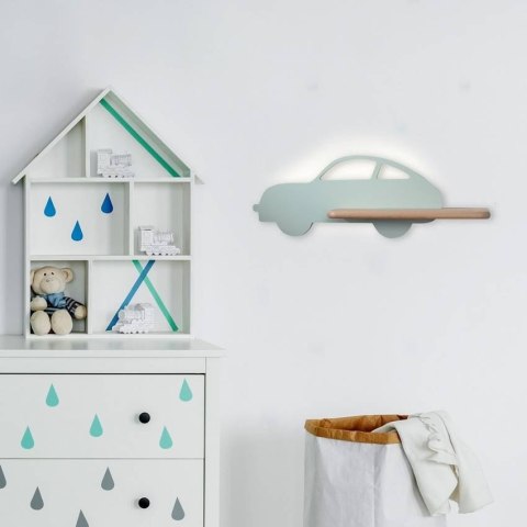 Lampa kinkiet półeczka 5W LED 4000K IQ Kids Car miętowy 21-85092