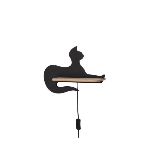 Lampa kinkiet ścienny 5W LED Cat Kids czarny z przewodem Candellux 21-26002