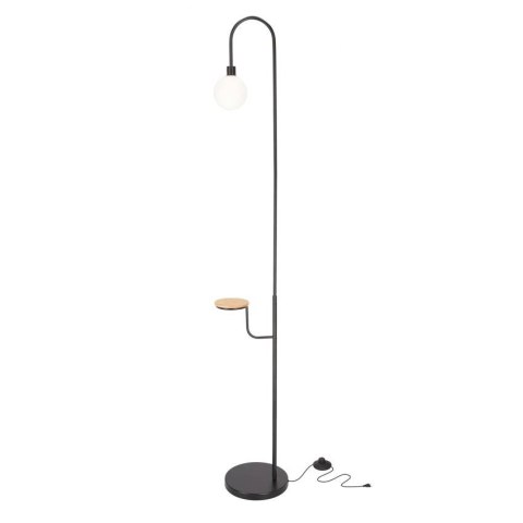 Lampa podłogowa czarna półka 173cm Vanity 51-00057