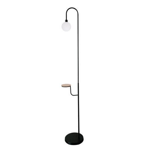 Lampa podłogowa czarna półka 173cm Vanity 51-00057