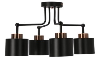 Lampa sufitowa czarna 4xE27 Olena 34-78148