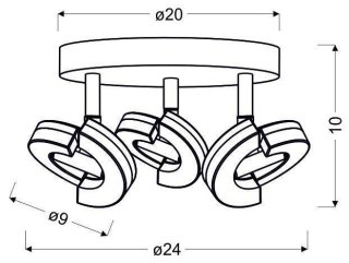 Lampa sufitowa ścienna plafon LED Morris 98-67654