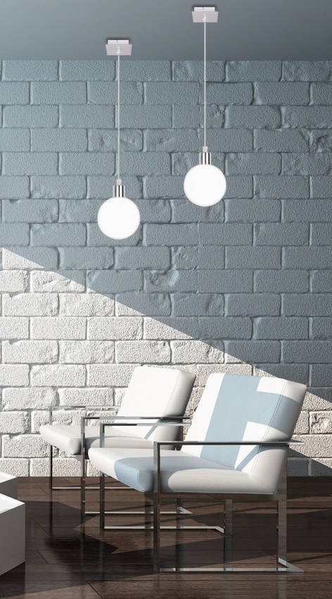 Lampa wisząca biały klosz kula 12cm Oden 31-03232