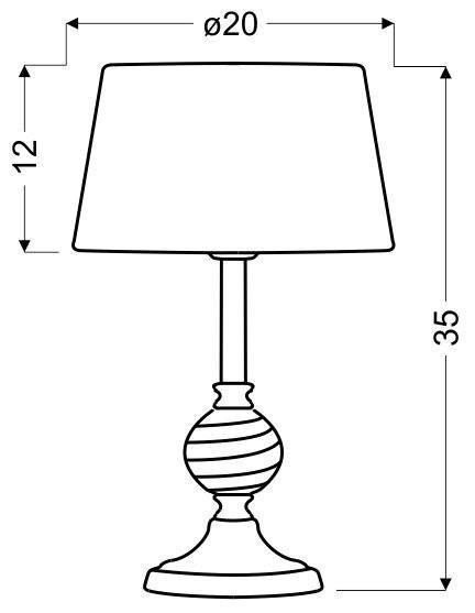 Lampka stołowa gabinetowa bursztyn Fero 41-34601