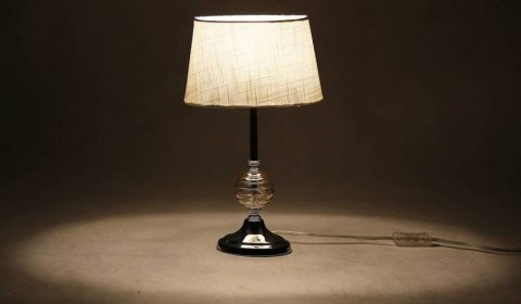 Lampka stołowa gabinetowa bursztyn Fero 41-34601