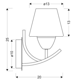 Kinkiet czarny 1xE27 25cm LONDYN 21-38548
