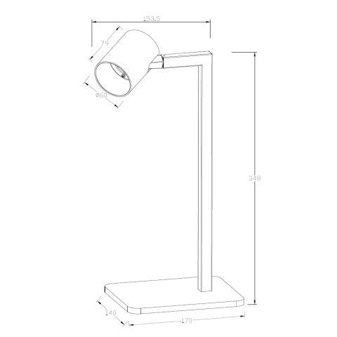 Lampa biurkowa Snow biała 1xGU10 Light Prestige