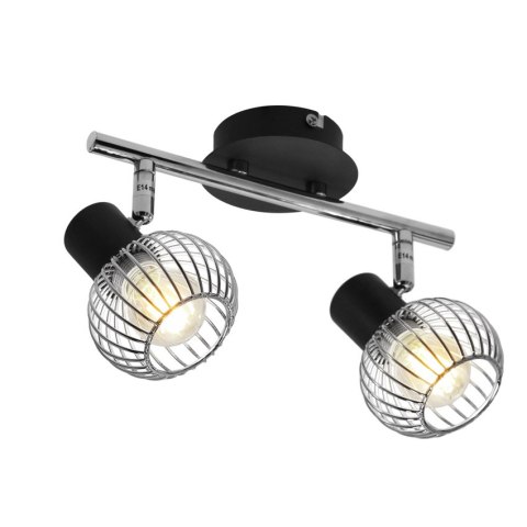 Lampa ścienna candellux oslo 92-61843 listwa e14 czarny/chrom