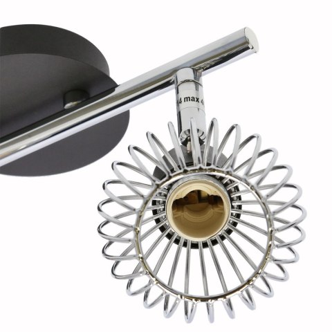 Lampa ścienna candellux oslo 92-61843 listwa e14 czarny/chrom