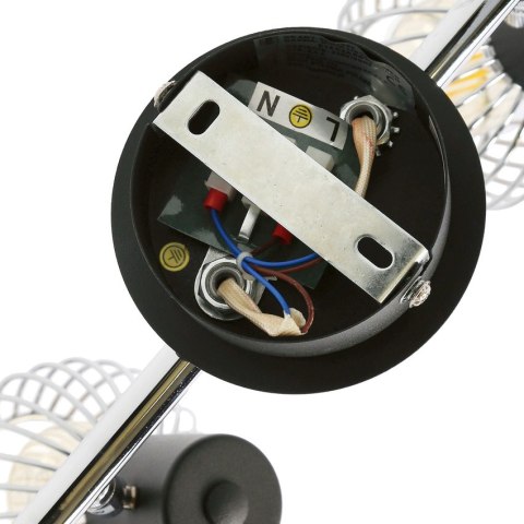 Lampa ścienna candellux oslo 92-61843 listwa e14 czarny/chrom