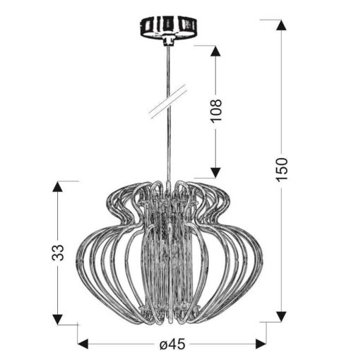Lampa sufitowa Candellux 31-36585 Imperia 1X60W E27 450X330 biały