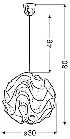 Lampa wisząca biała 1xE27 30cm IDA 31-74785