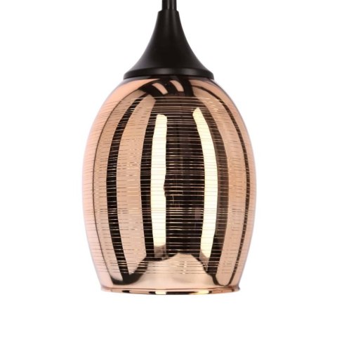 Lampa wisząca miedziana szklany lustrzany klosz Marina Candellux 31-51622
