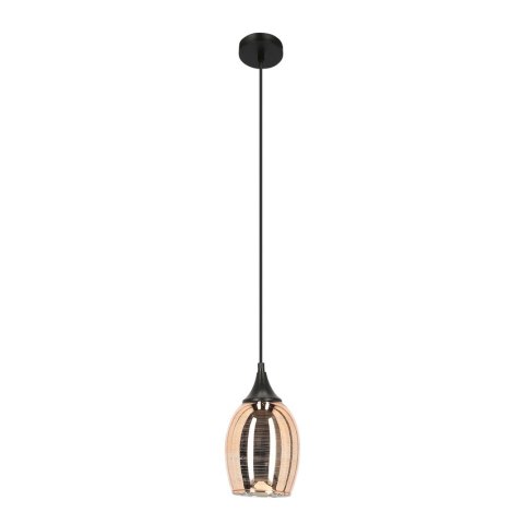 Lampa wisząca miedziana szklany lustrzany klosz Marina Candellux 31-51622