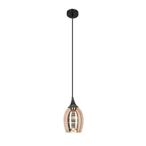 Lampa wisząca miedziana szklany lustrzany klosz Marina Candellux 31-51622
