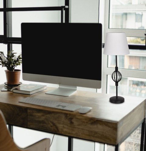 Lampka gabinetowa czarno-biała 40W E14 Rosette 41-96978