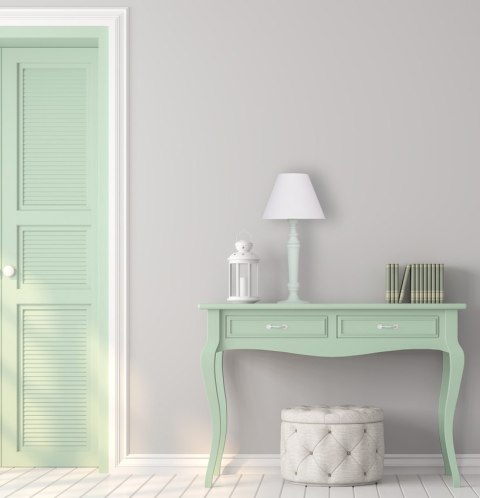 Pastellio lampa gabinetowa miętowy 1x40 e14 Abażur biały