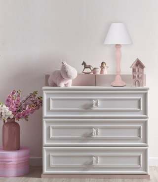 Pastellio lampa gabinetowa różowy 1x40w e14 Abażur biały